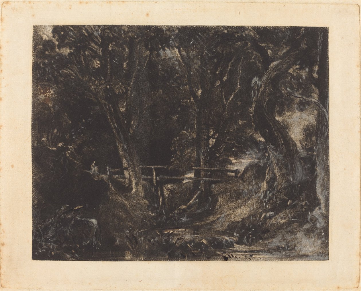 Un valle en Helmingham Park, Suffolk de David Lucas after John Constable