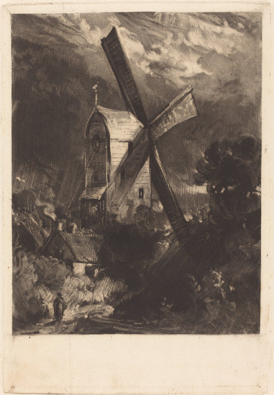 Molino cerca de Brighton de David Lucas after John Constable