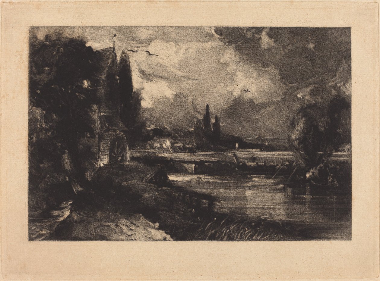 Molino cerca de Colchester de David Lucas after John Constable