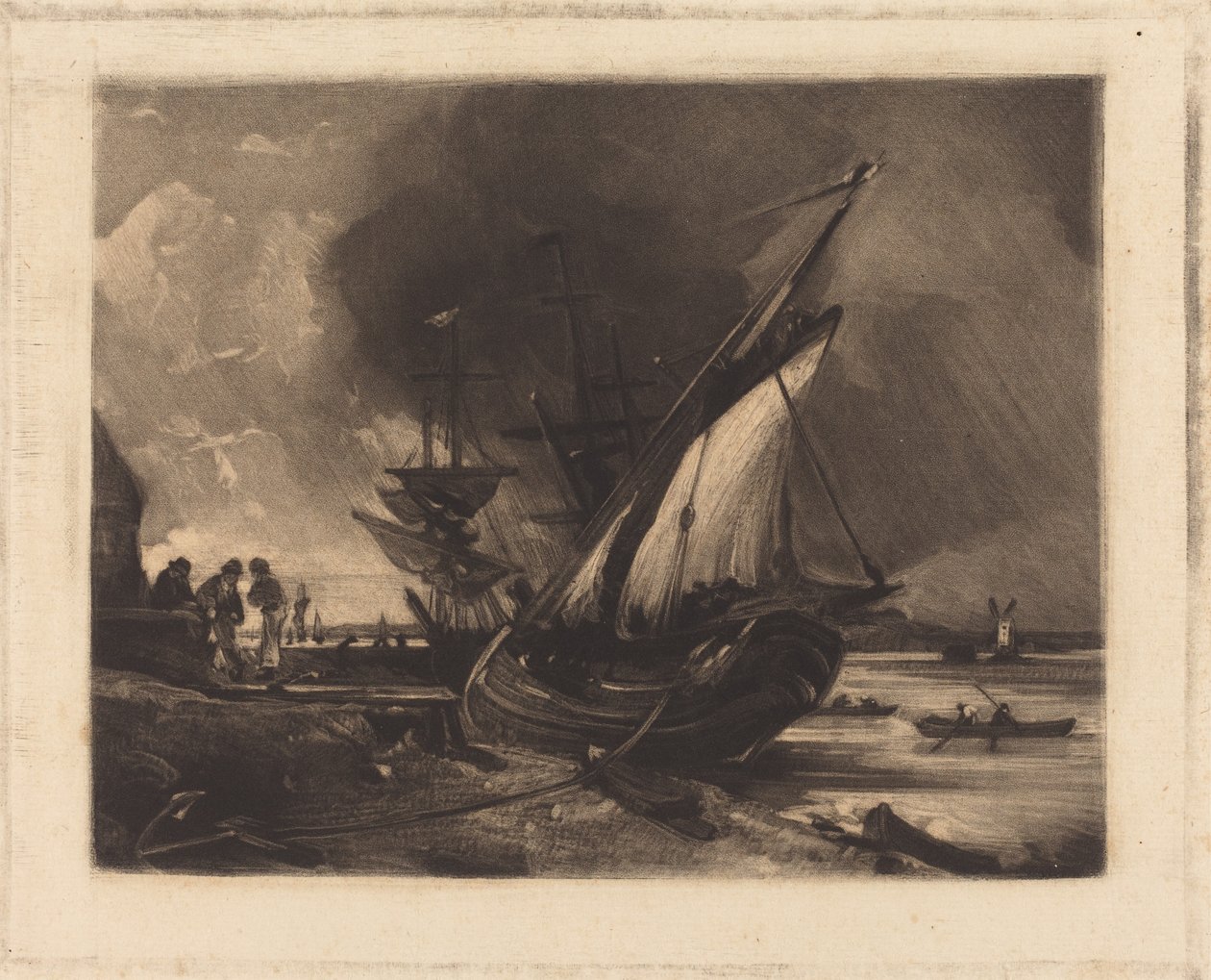 Vista en el Orwell de David Lucas after John Constable
