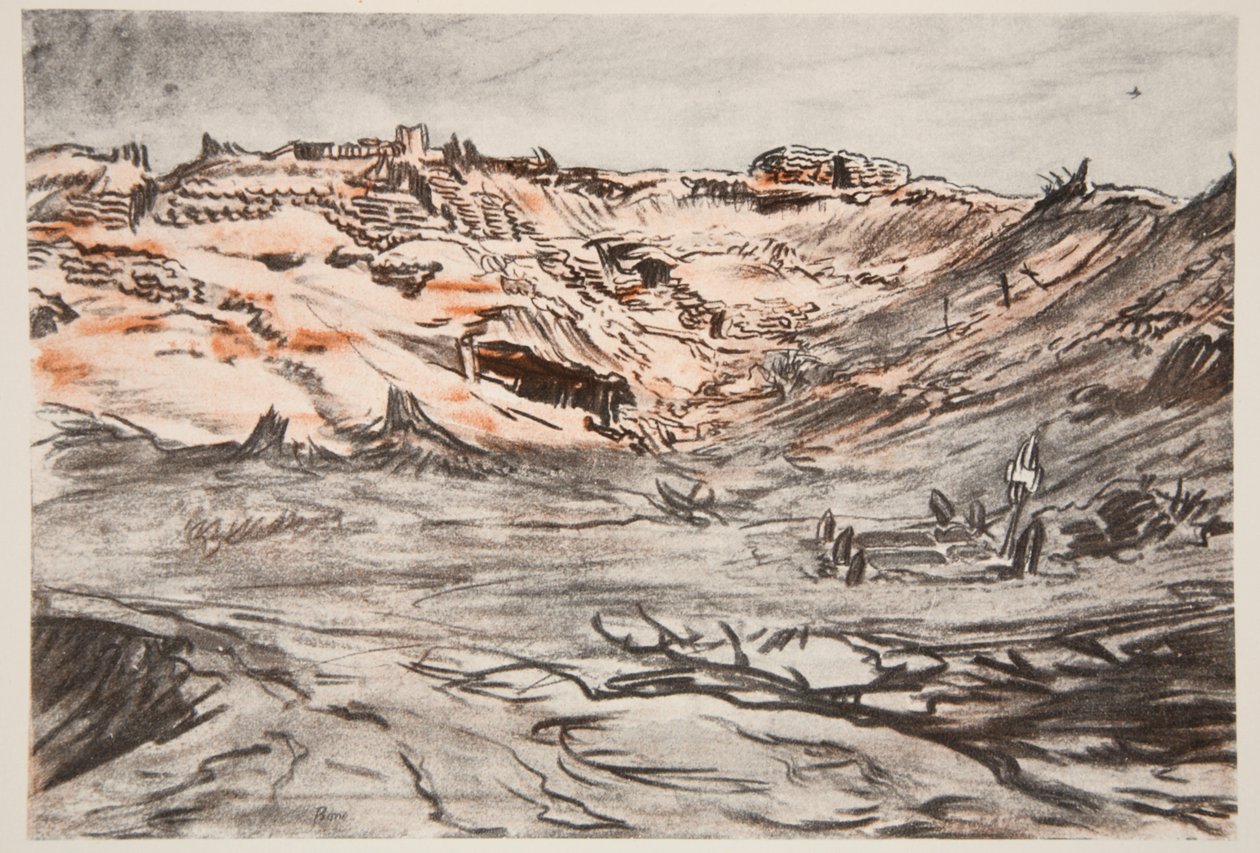 A Quarry new Mouquet Farm, ilustración de 