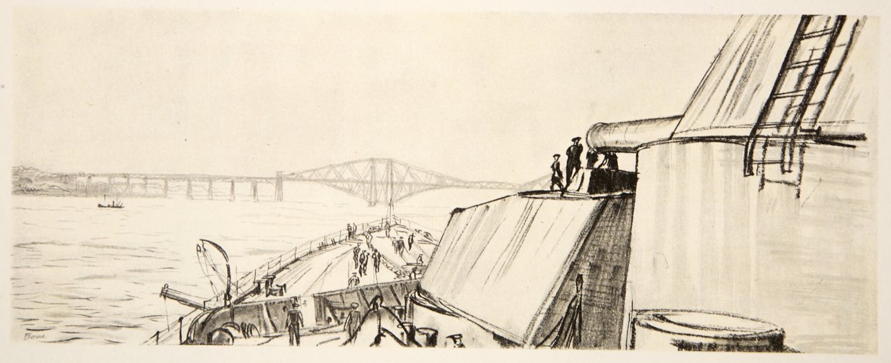 En un acorazado: en el Forth, ilustración de 