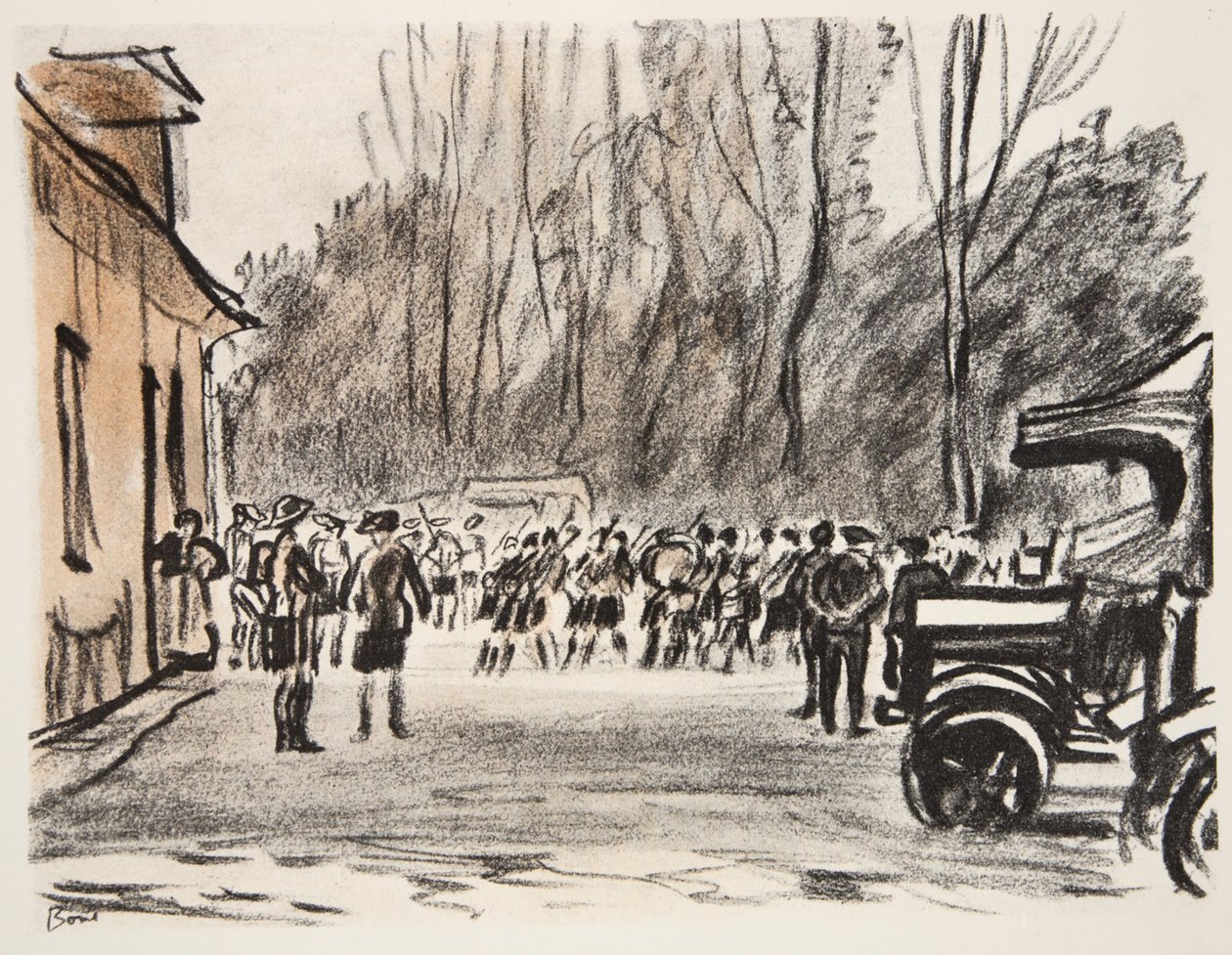 Gaiteros escoceses, ilustración de 