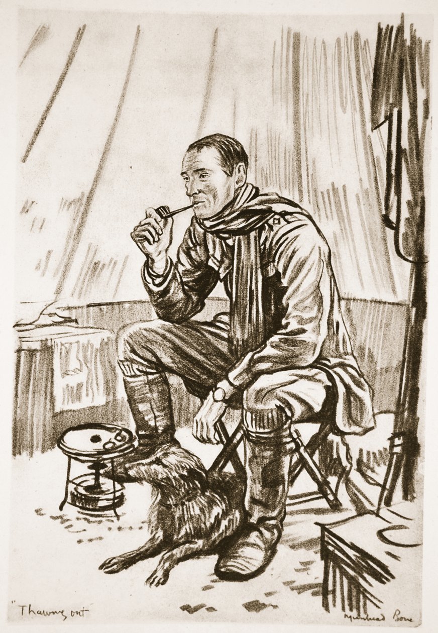 Deshielo, ilustración de "The Western Front", pub. by Country Life Ltd de David Muirhead Bone