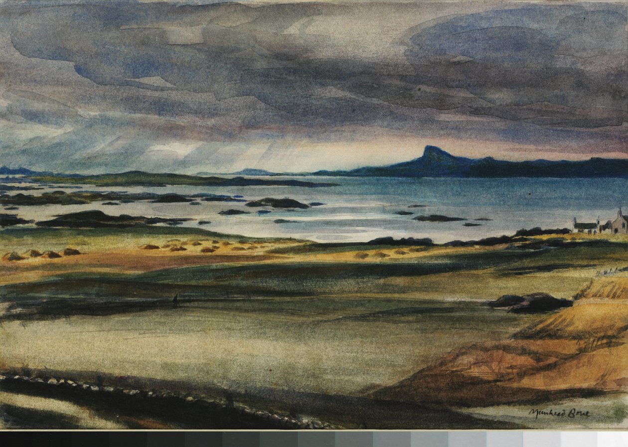 The Scuirr of Eigg (acuarela sobre papel) de David Muirhead Bone