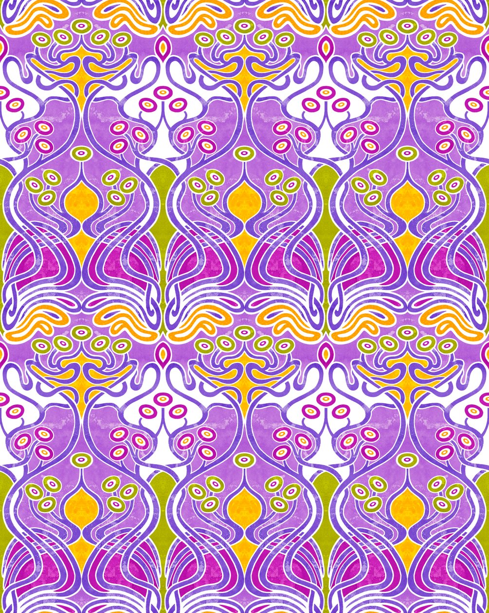 Beauclair Mauve, 2018 (técnica mixta digital) de David Newton