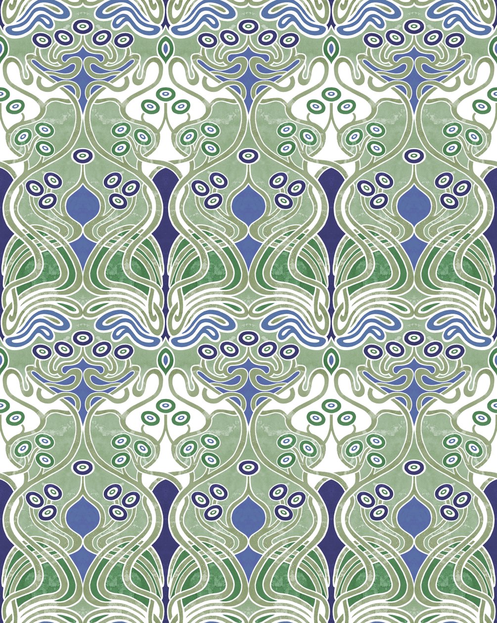 Beauclair Pale Green,2018 (técnica mixta digital) de David Newton