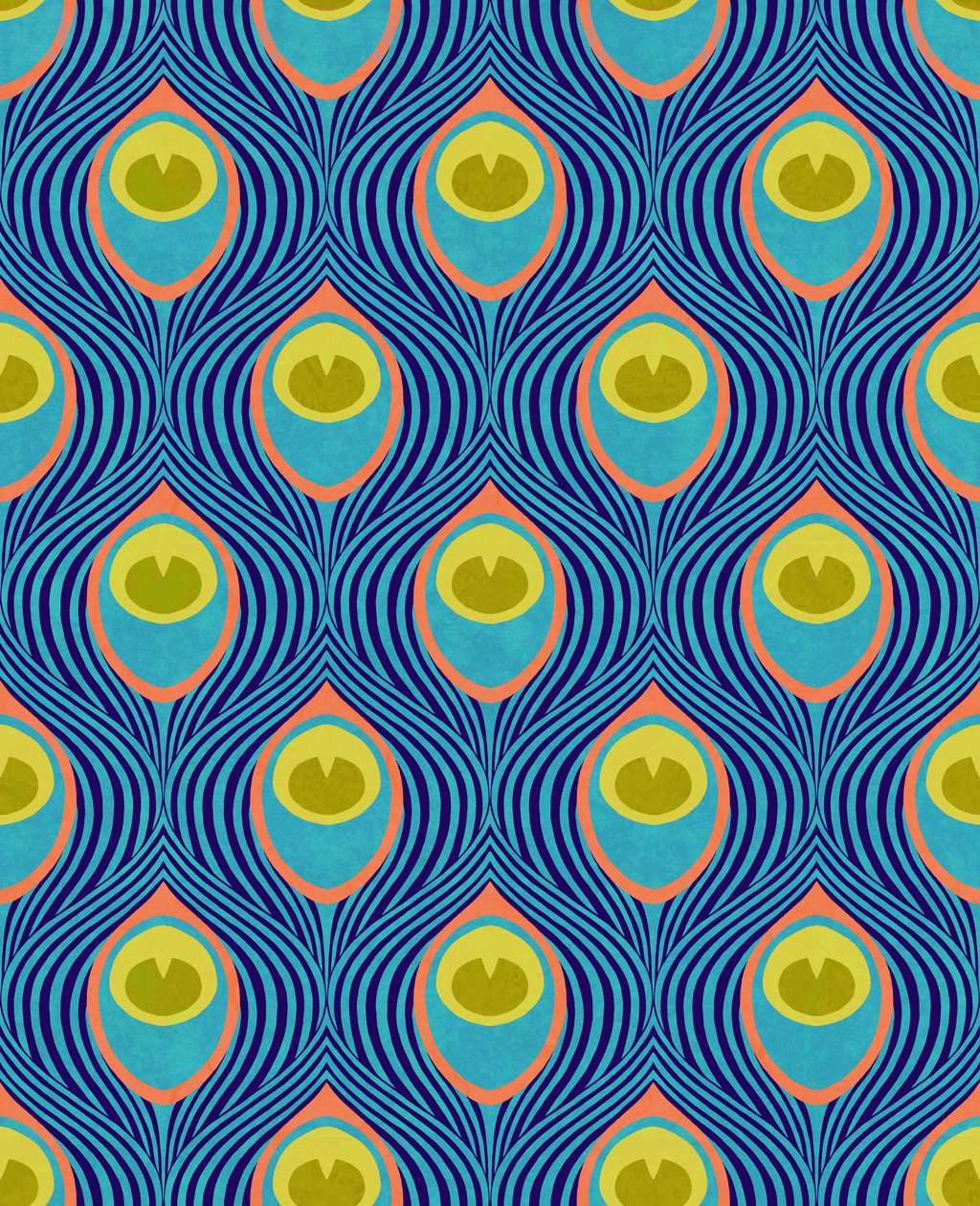 Peacock Cyan, 2019 (técnica mixta digital) de David Newton
