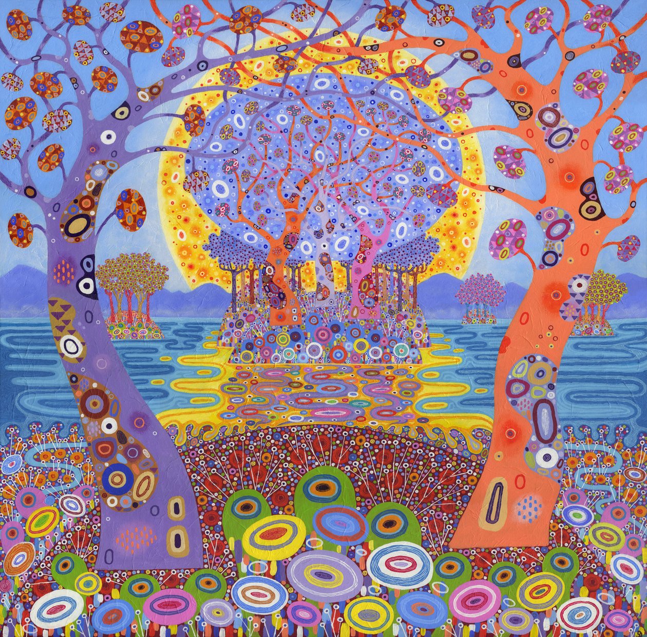 Return To The Welcome Hills, 2014 (acrílico sobre lienzo) de David Newton