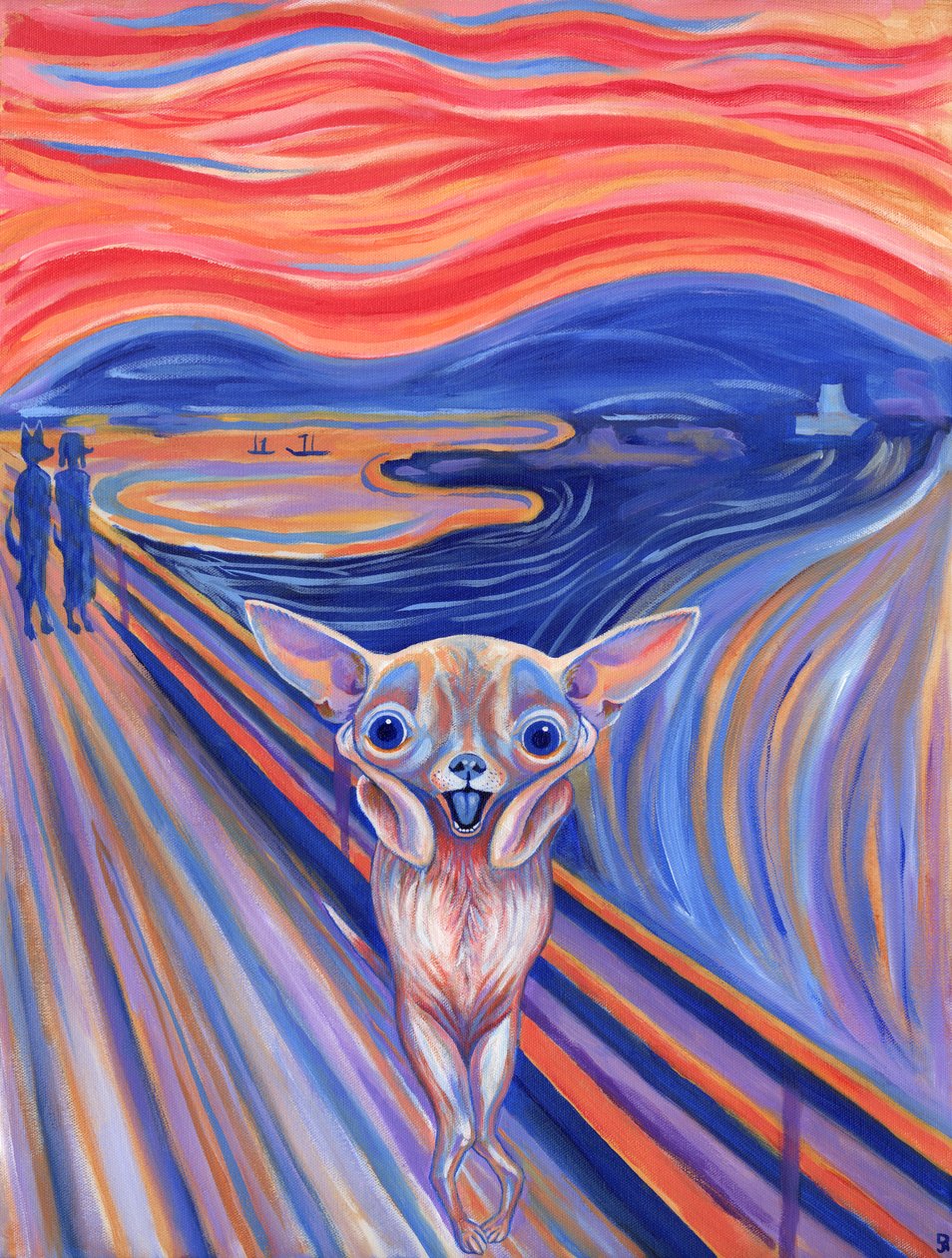The Yelp after Munch, 2012 (acrílico sobre lienzo) de David Newton