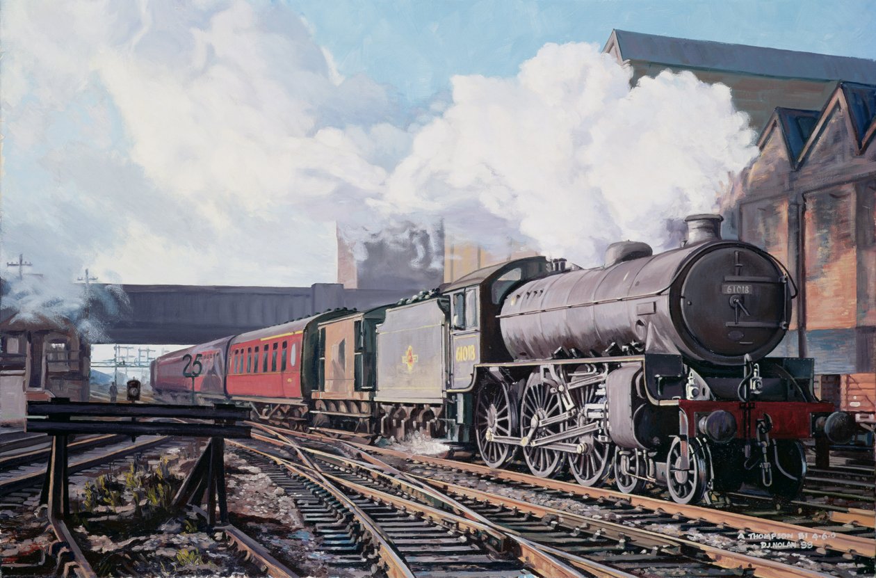 Una clase Thompson B1 moviendo stock vacío en una fría mañana de febrero, 1998 de David Nolan