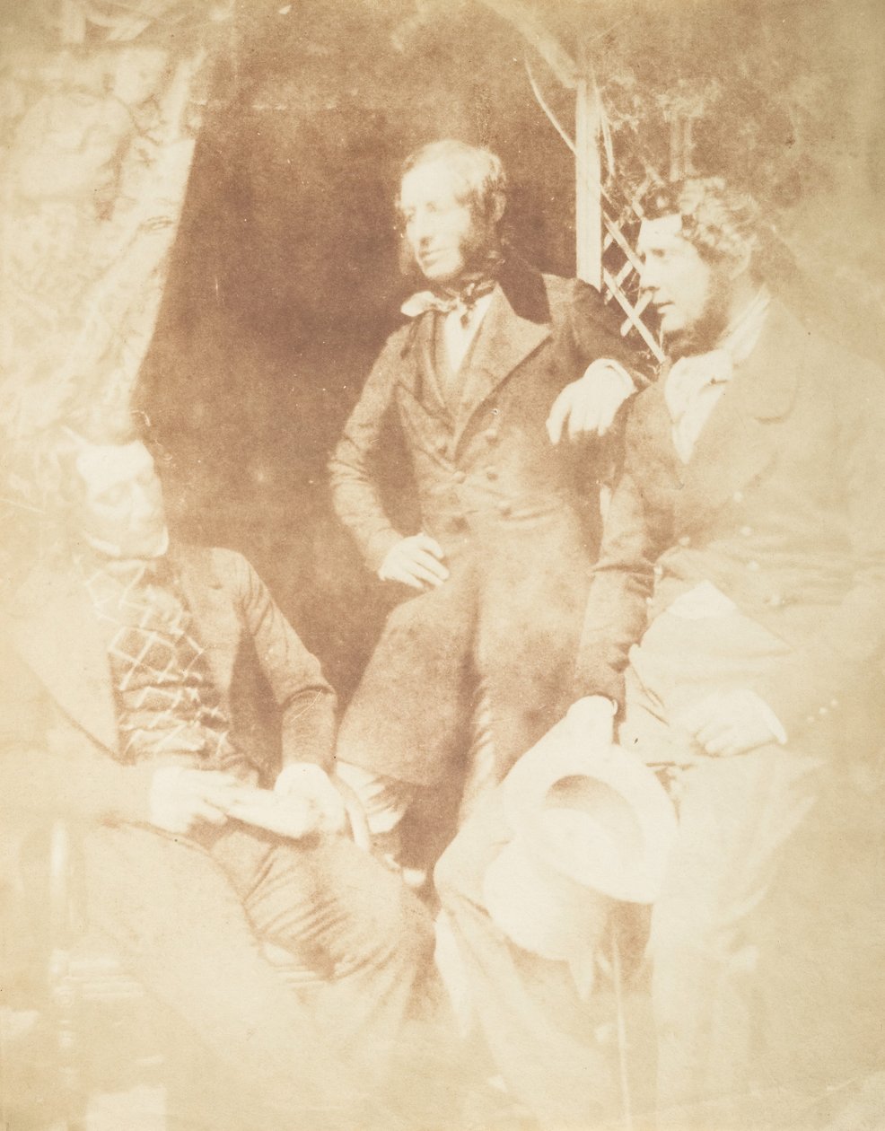 Ogilvie Fairly, Capt. Hamilton, y Gilmore, 1843-47. Creadores: David Octavius Hill, Robert Adamson, Hill & Adamson de Hill and Adamson