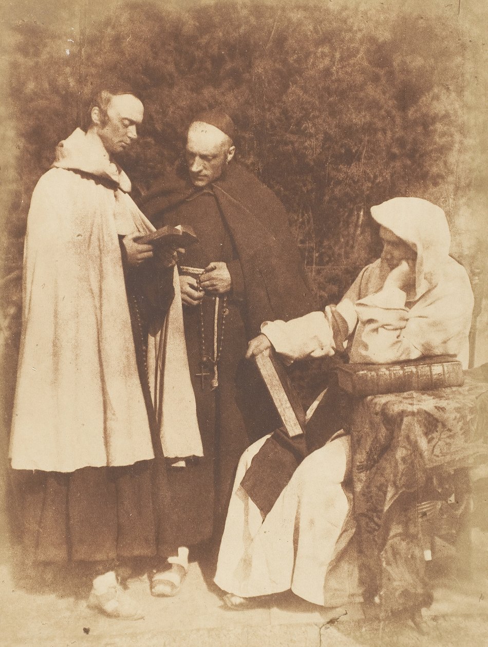 William Borthwick Johnstone, William Leighton Leitch y David Scott como Los Monjes de K., 1843-47 de Hill and Adamson