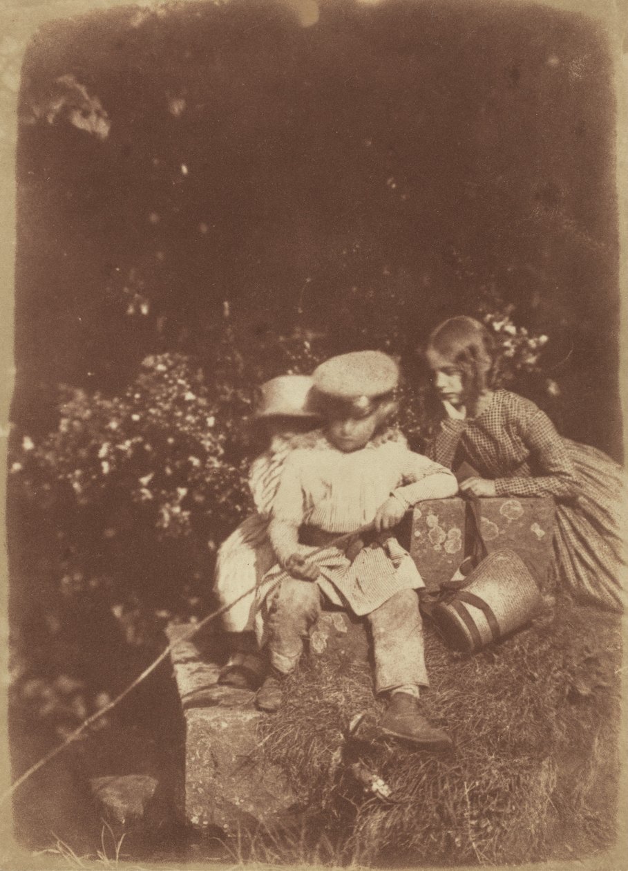 En la piscina de pececillos, 1843-1847 de David Octavius Hill, Robert Adamson