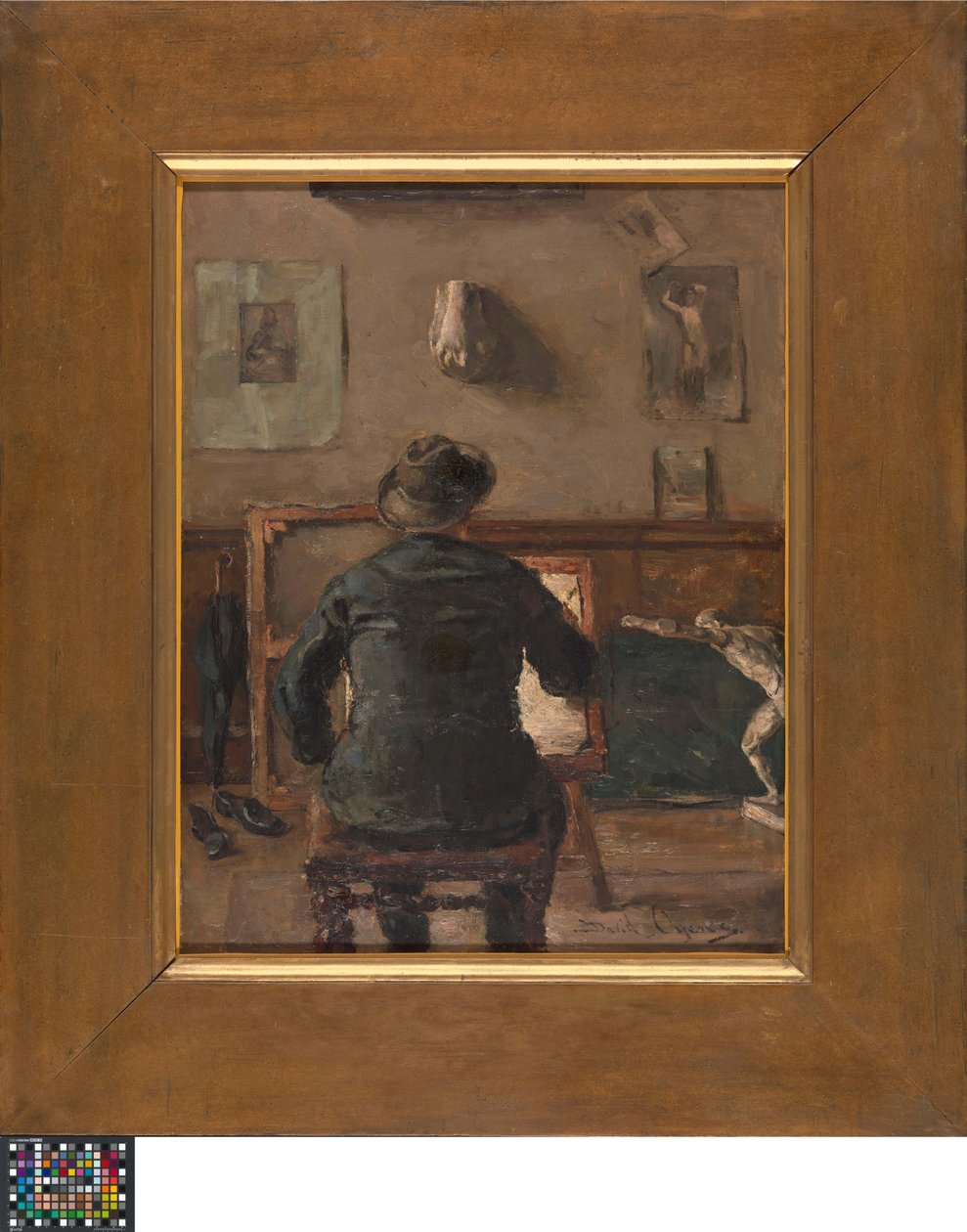 El artista en su estudio de David Oyens