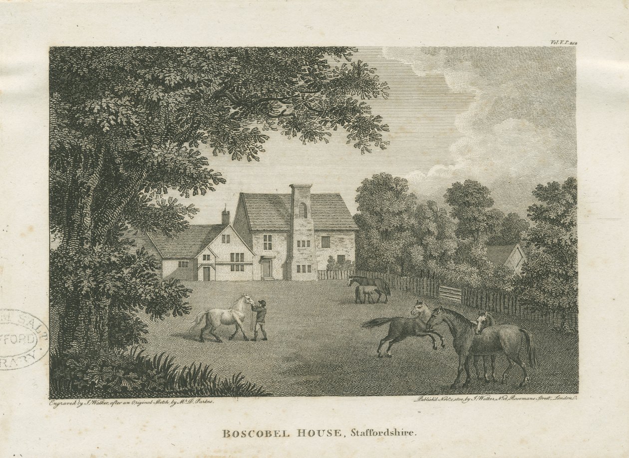 Casa Boscobel: grabado de David Parkes