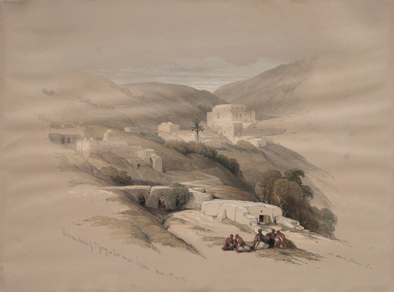 Iglesia cristiana de San Jorge en Ludd, antigua Lydda, 1839 de David Roberts