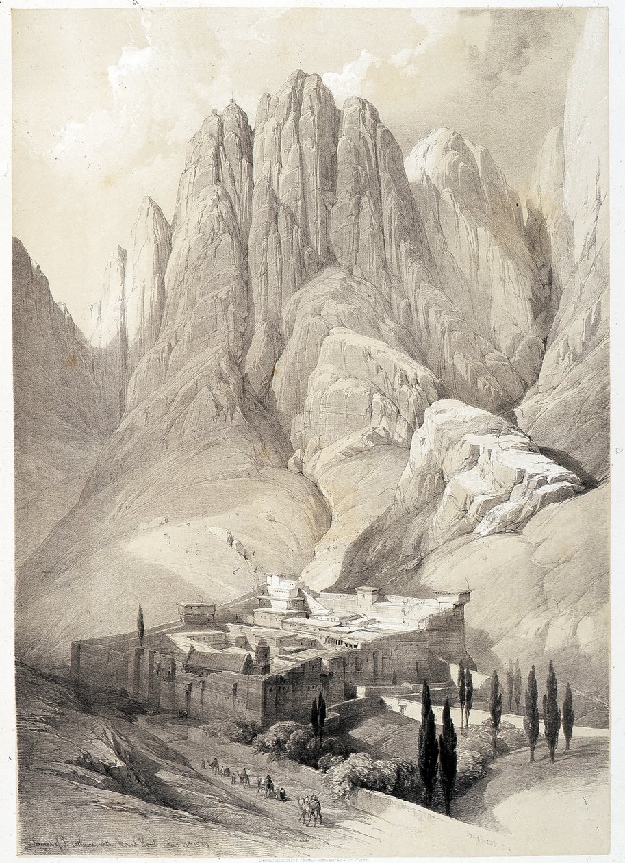 Convento de Santa Catalina, dibujo hecho el 19/02/1839 en "La Tierra Santa", Londres 1849 de David Roberts