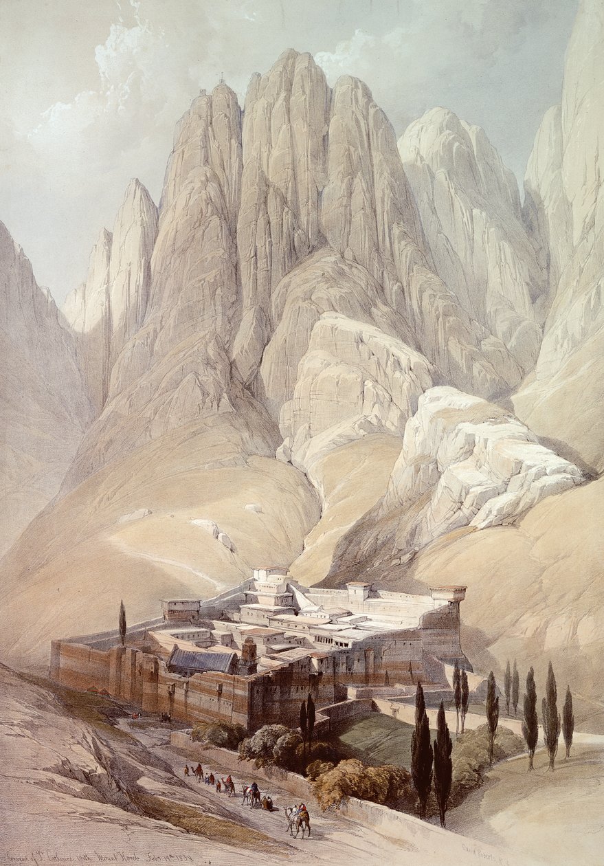 Convento de Santa Catalina con el Monte Horeb, 19 de febrero de 1839, lámina 118 del Volumen III de 