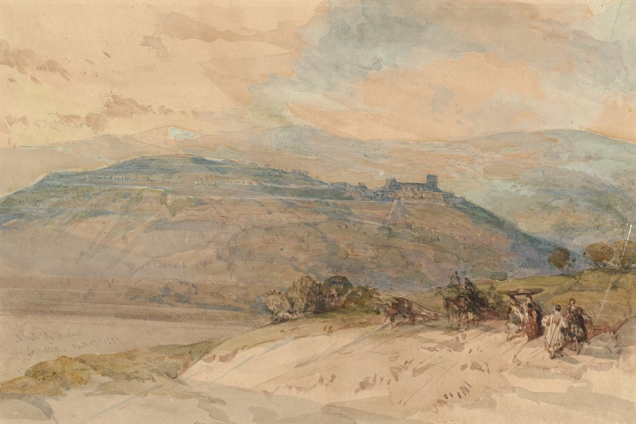 Vista lejana de Sebaste, antigua Samaria de David Roberts