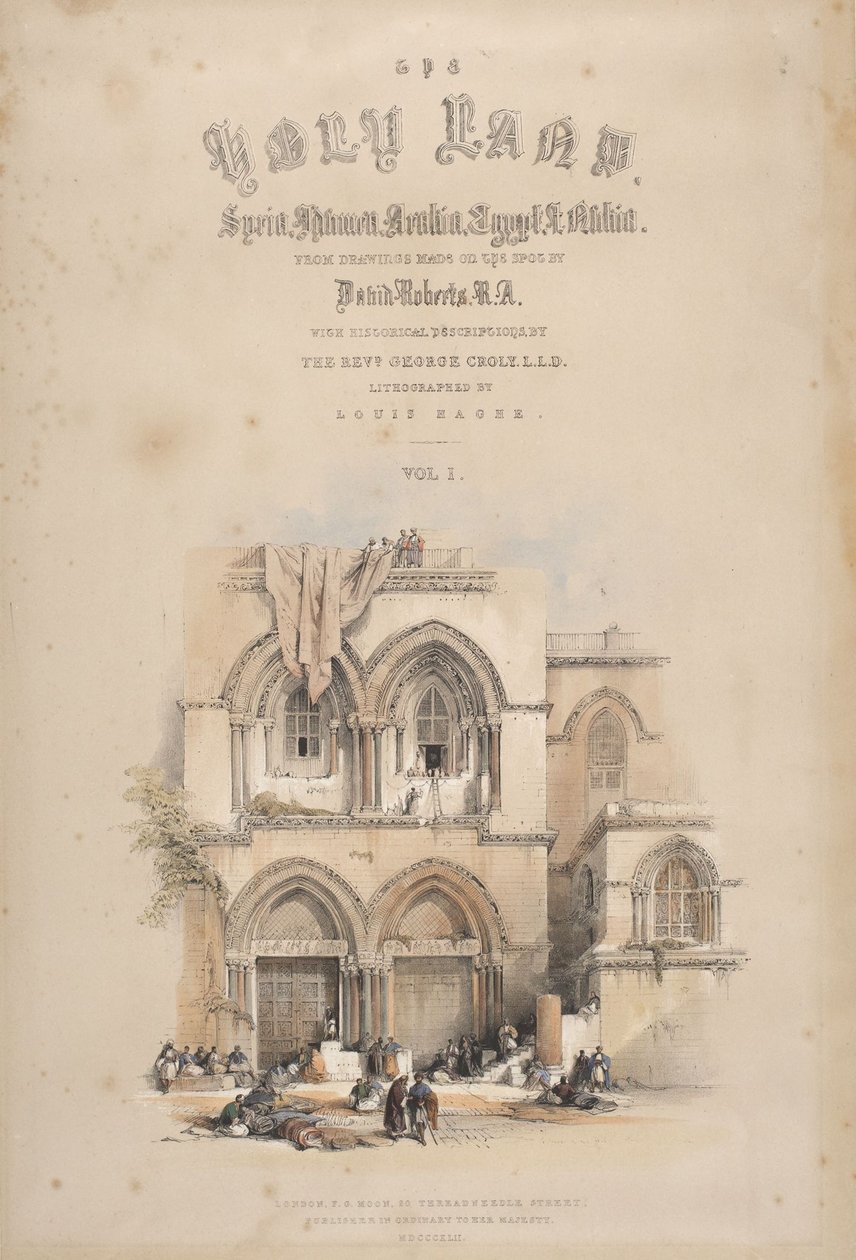 Entrada al Santo Sepulcro, Jerusalén de David Roberts