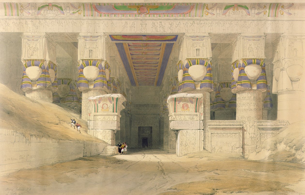 Fachada del Templo de Hathor, Dendarah, de 