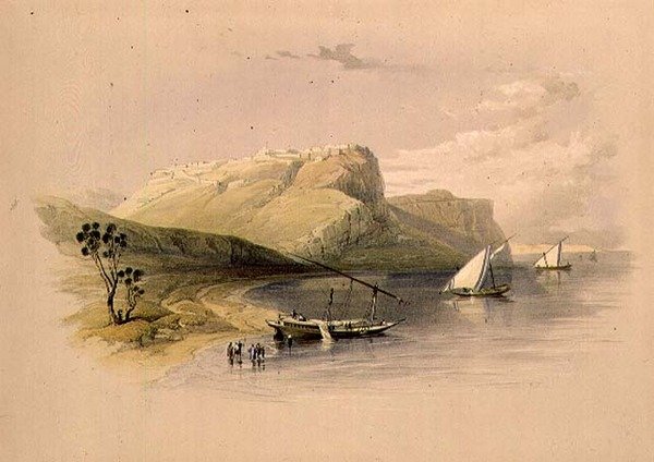 Fortaleza de Ibrim, Nubia, de "Egipto y Nubia", Vol.1 de David Roberts