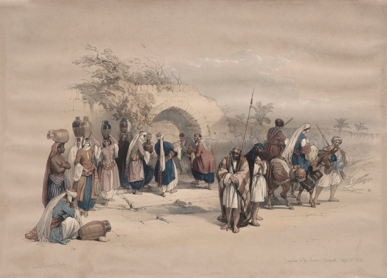 Fuente de la Virgen, Nazaret de David Roberts