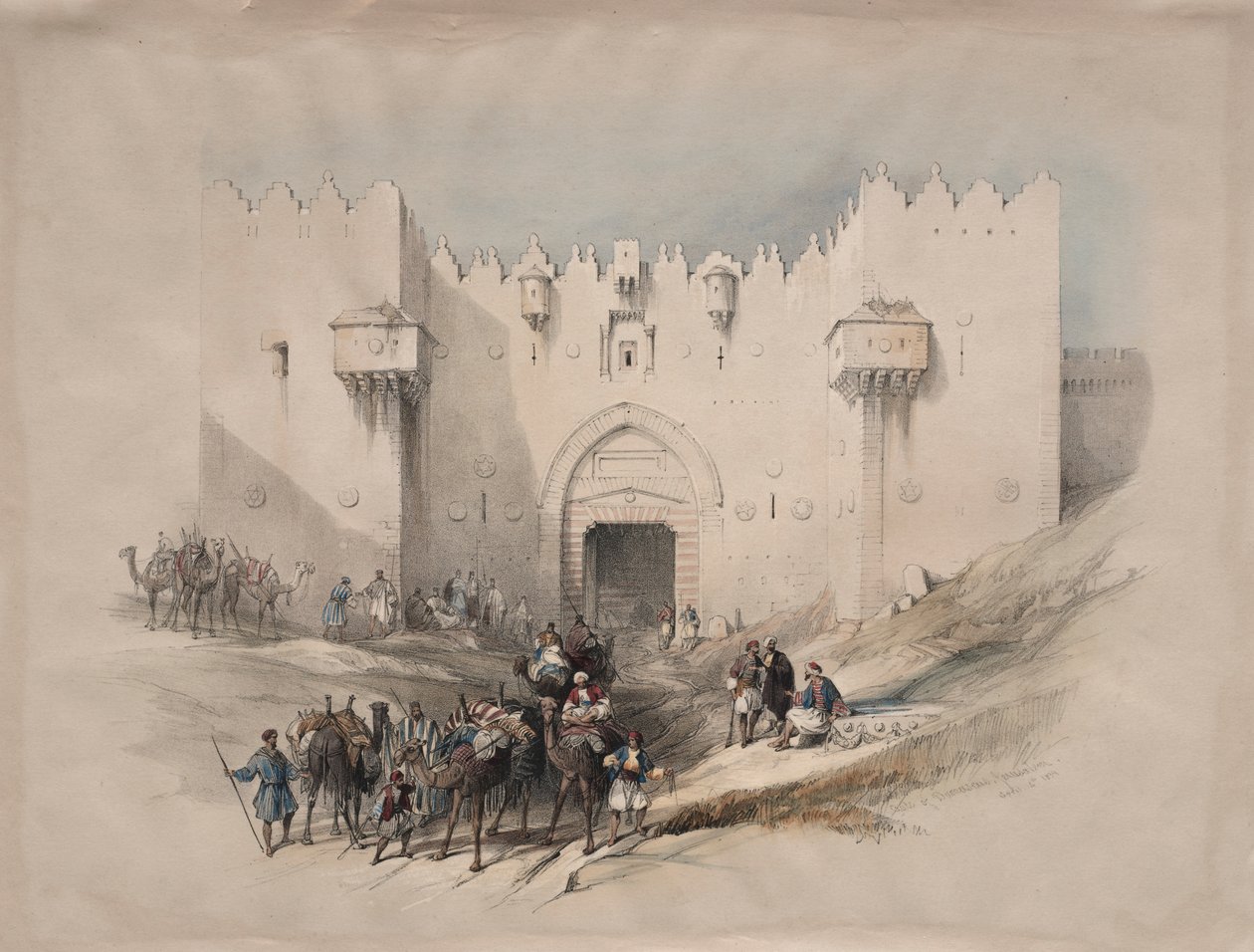Puerta de Damasco, Jerusalén de David Roberts