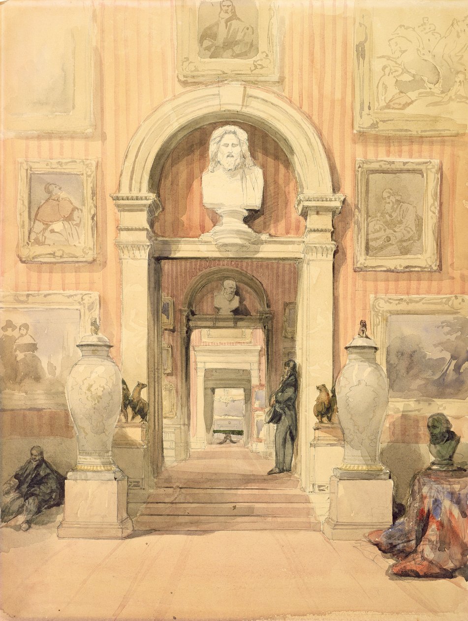 Interior de Thirlestaine House, Cheltenham de David Roberts