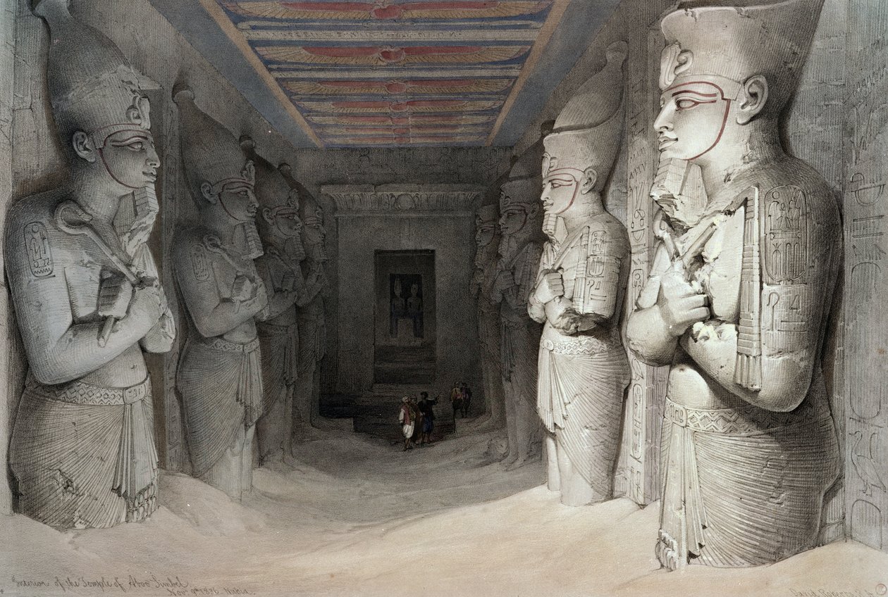 Interior del Templo de Aboo Simbel, de 