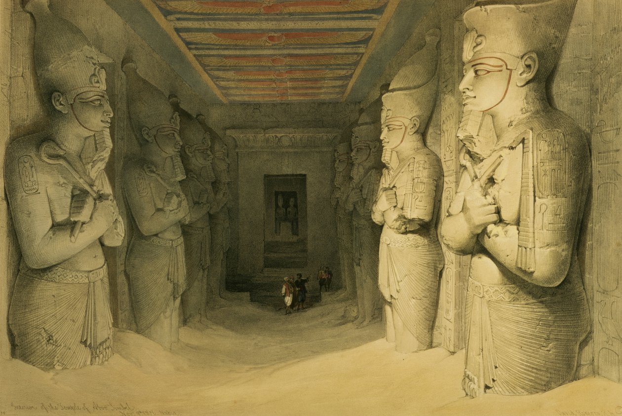 Interior del Templo de Abu Simbel, de 