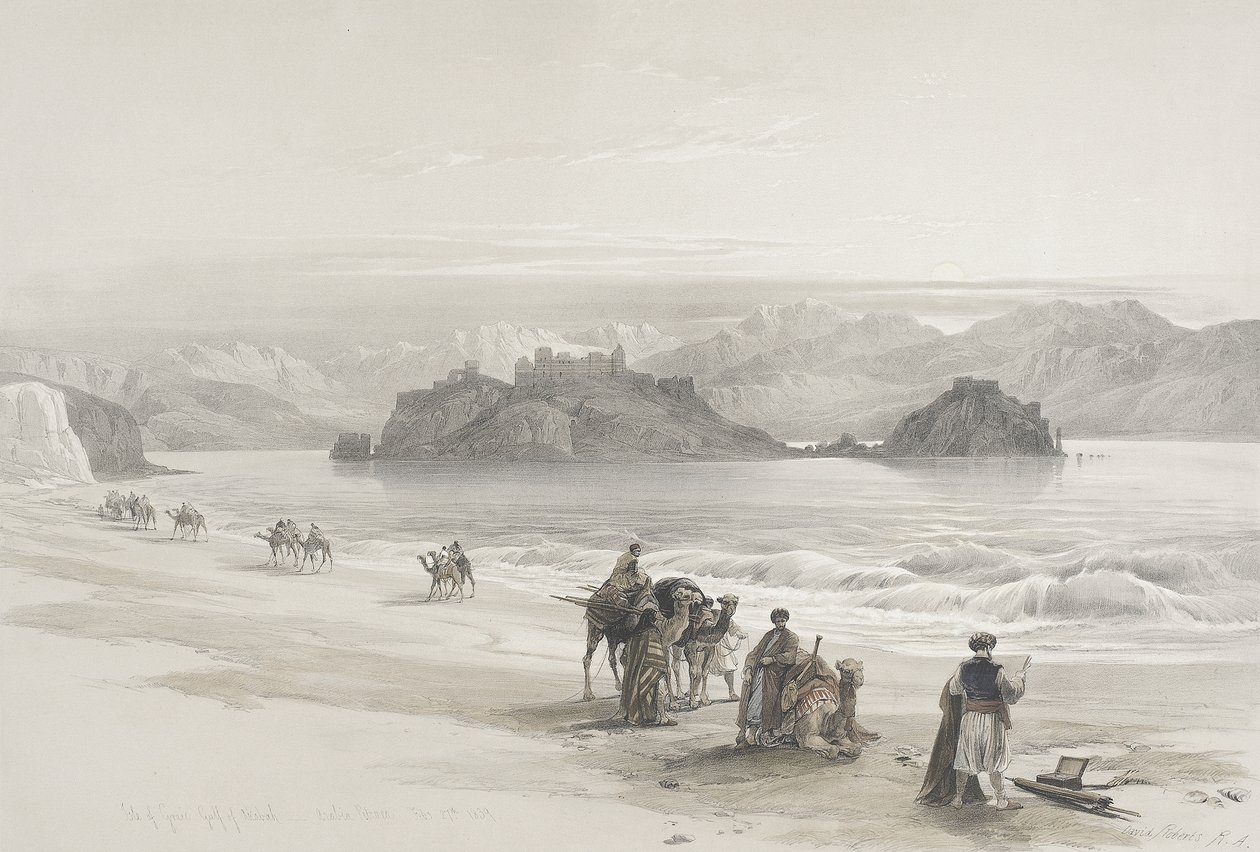 Isla de Graia, Golfo de Aqaba de David Roberts