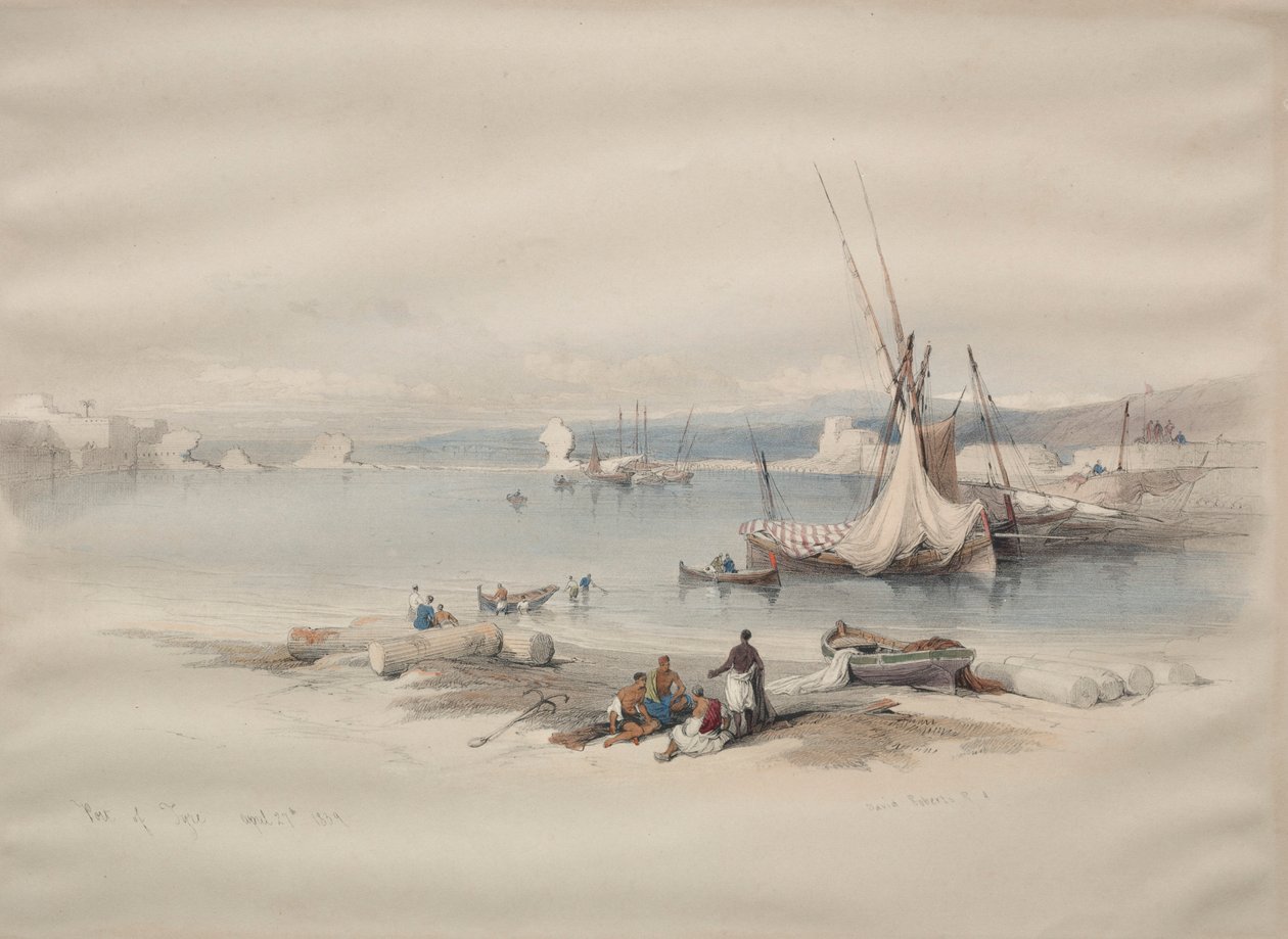 Puerto de Tiro, 1839 de David Roberts