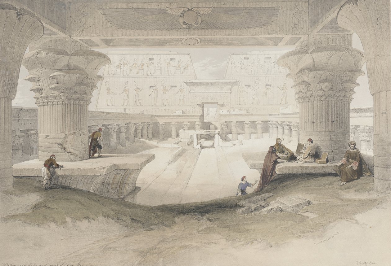 Pórtico del templo de Edfu de David Roberts