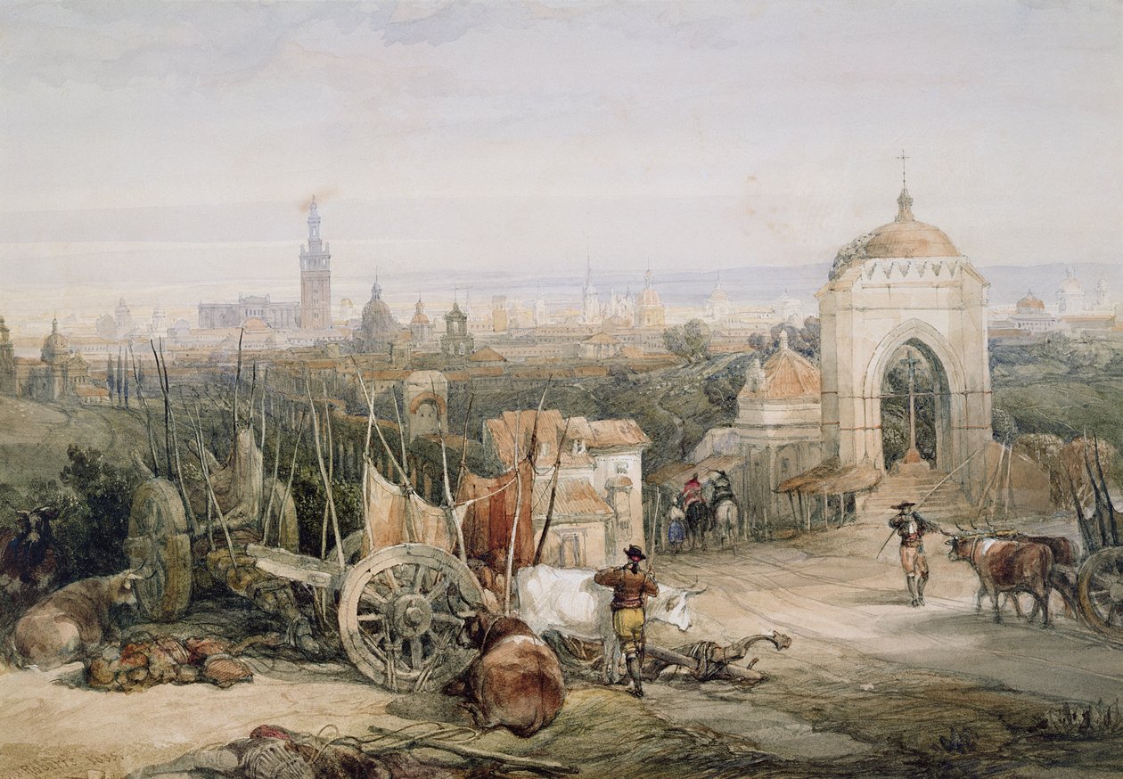 Sevilla desde la Cruz del Campo de David Roberts