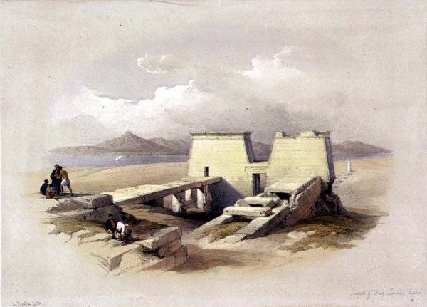 Templo de Wady Sabona, Nubia, de "Egipto y Nubia", Vol.1 de David Roberts