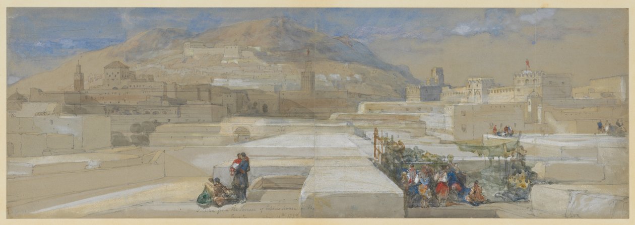 Tetuán desde la terraza de la casa de Cohen, Marruecos de David Roberts