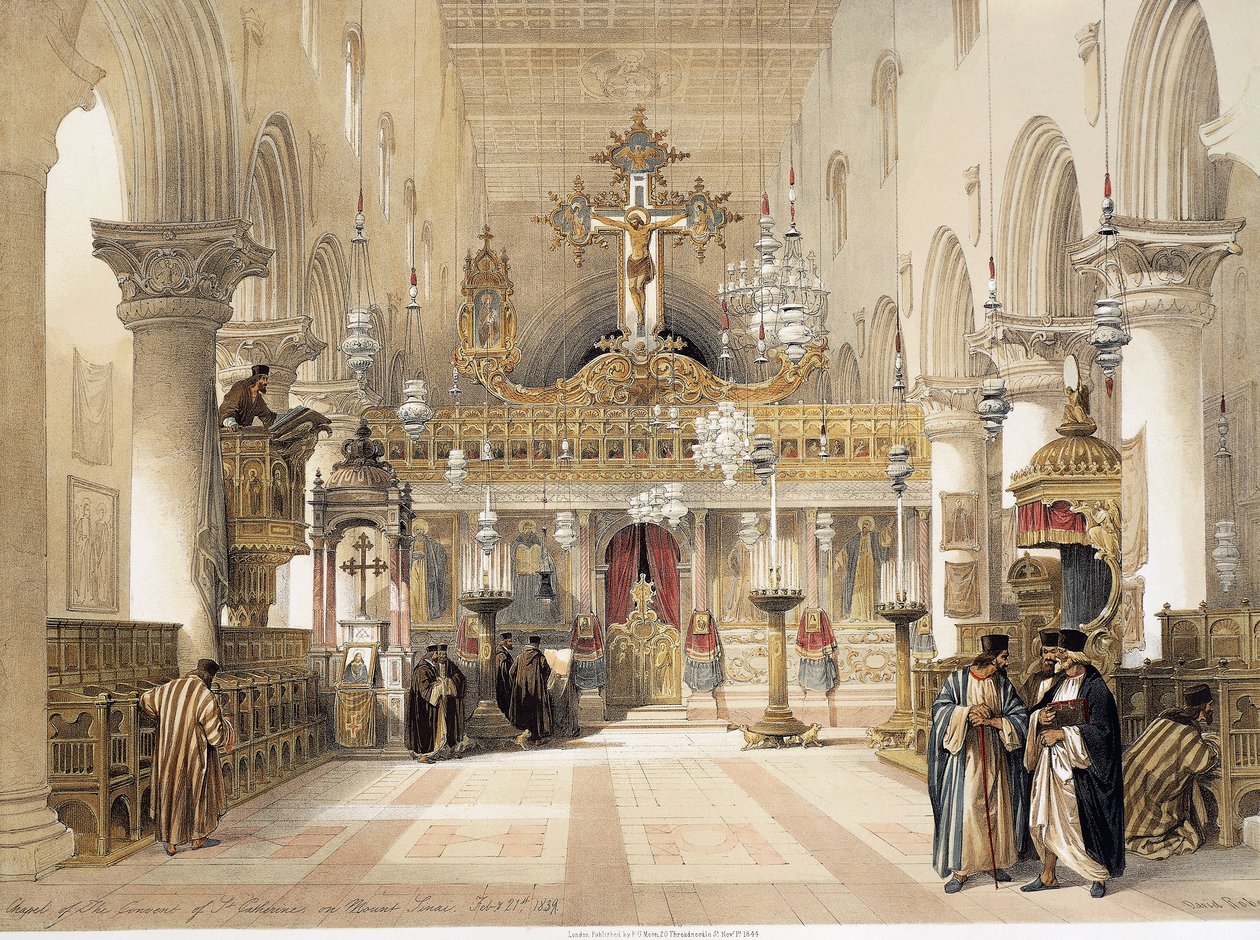 La Capilla de Santa Catalina en el Monasterio del Monte Sinaí de David Roberts