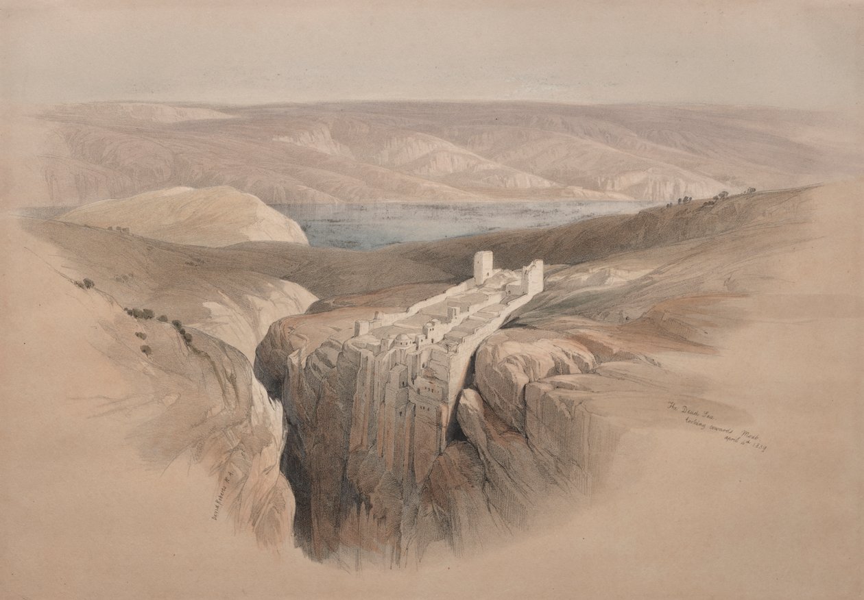 El Mar Muerto Mirando Hacia Moab de David Roberts