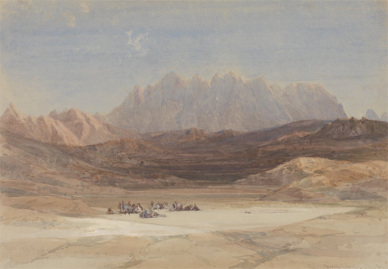 La llanura de El Raheh, Monte Sinaí de David Roberts