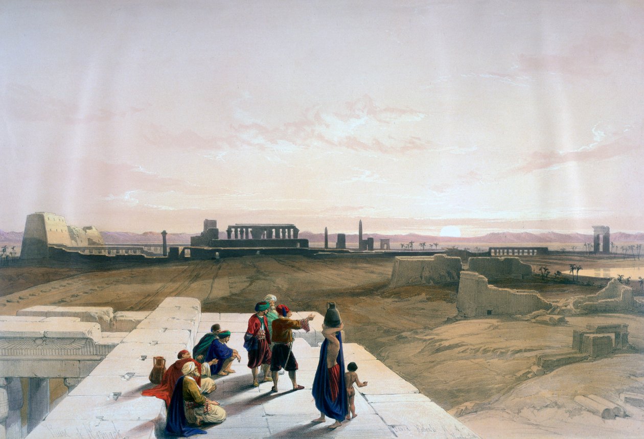 Las ruinas de Karnak desde el oeste, siglo XIX de David Roberts