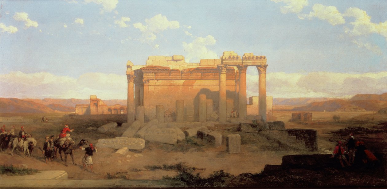 Las ruinas del templo menor en Baalbeck de David Roberts