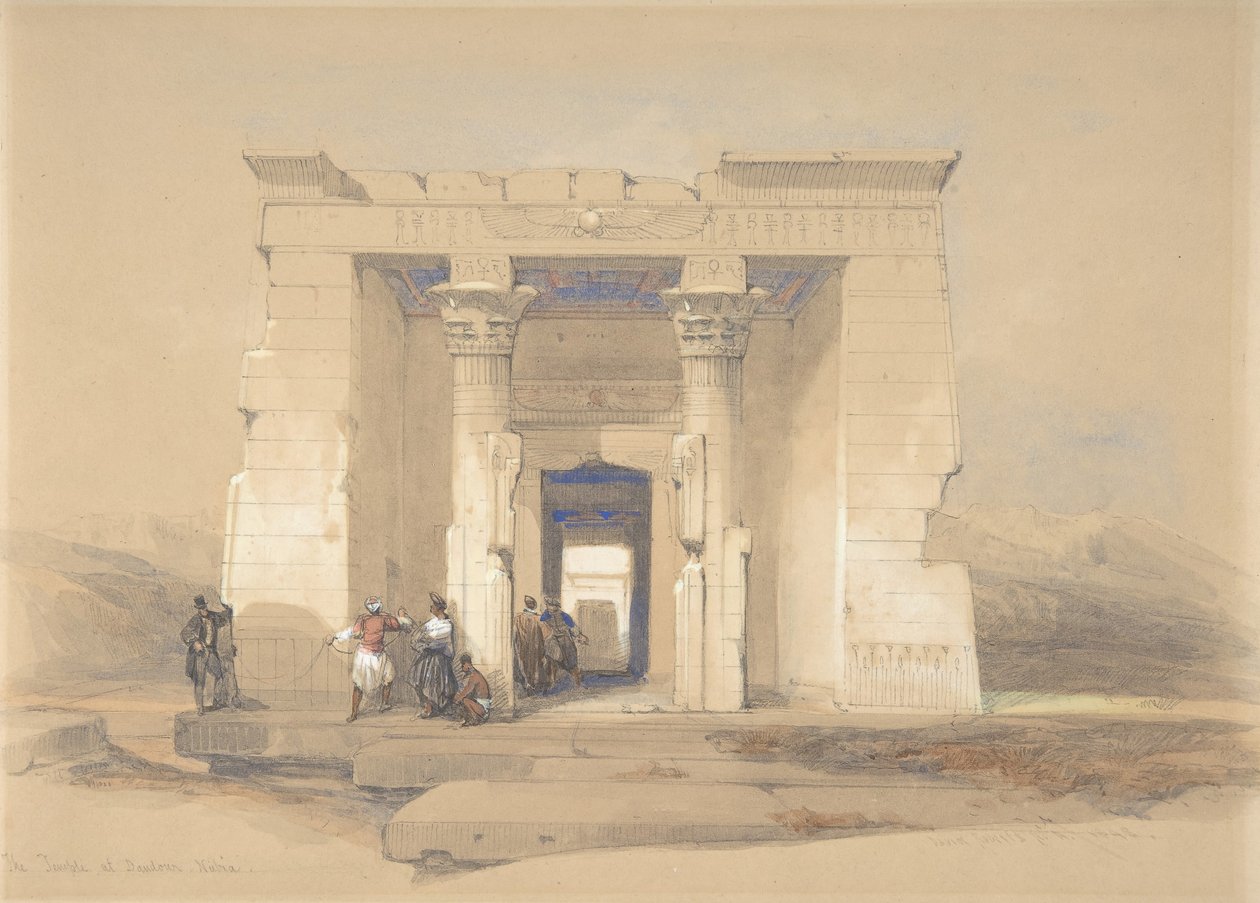 El Templo de Dendur, Nubia, 1848 de David Roberts