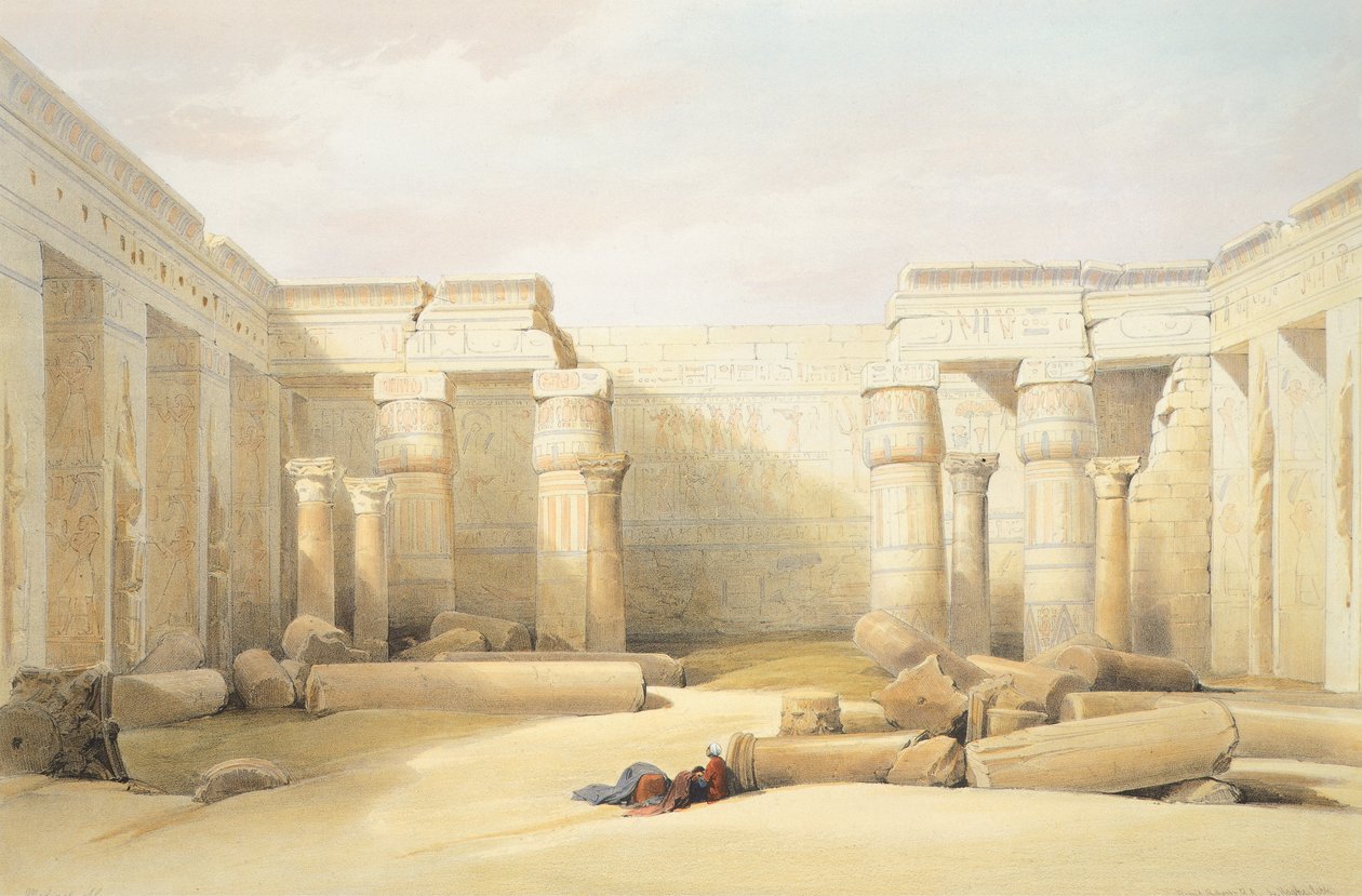 El Templo de Medinet Abu en Tebas de David Roberts