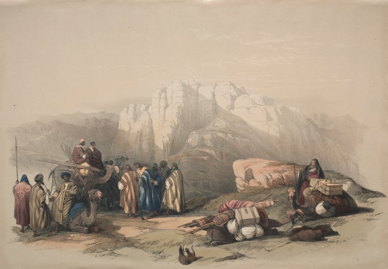 Tumba de Aarón, cima del Monte Horeb de David Roberts