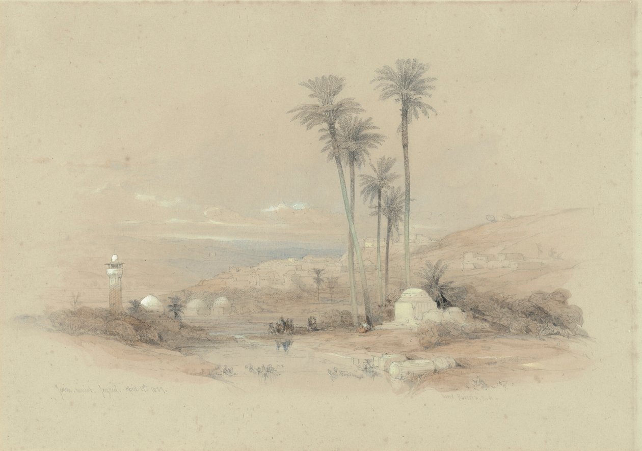 Vista de Jenin, antiguo Jezreel de David Roberts