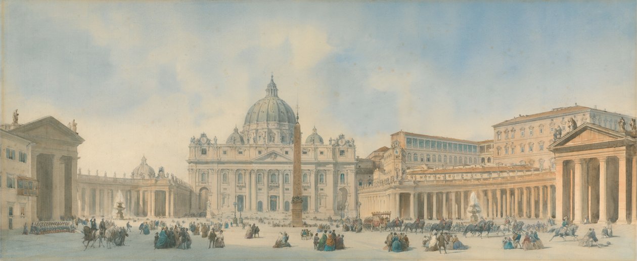 Vista de San Pedro, Roma de David Roberts