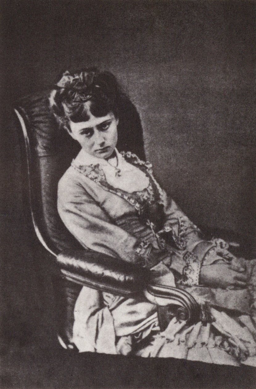 Fotografía de Alice Liddell (foto en blanco y negro) de David Scott Lieutenant-Colonel (after) Dodgson