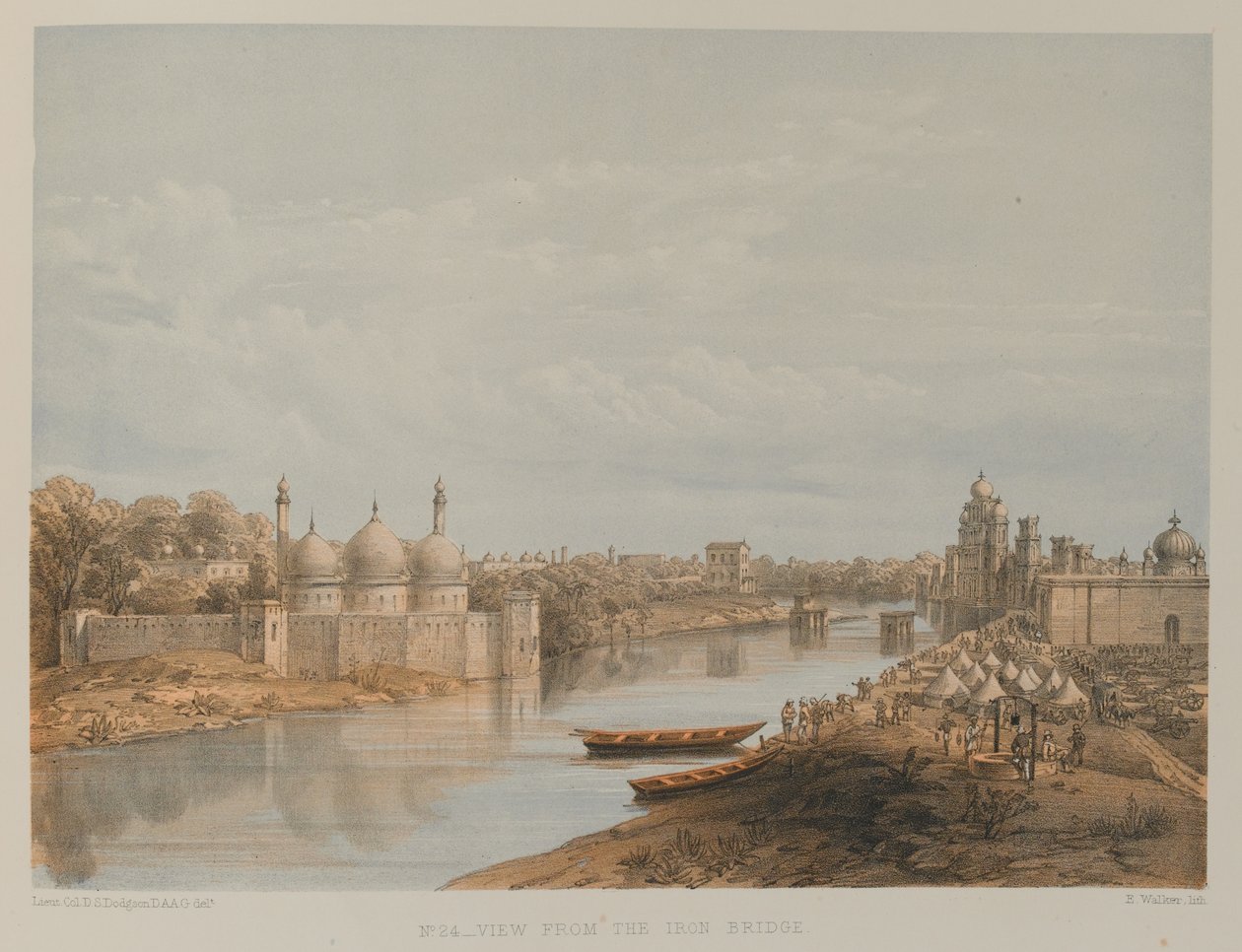 Vista desde el Puente de Hierro, Lucknow de David Scott Lieutenant Colonel (after) Dodgson